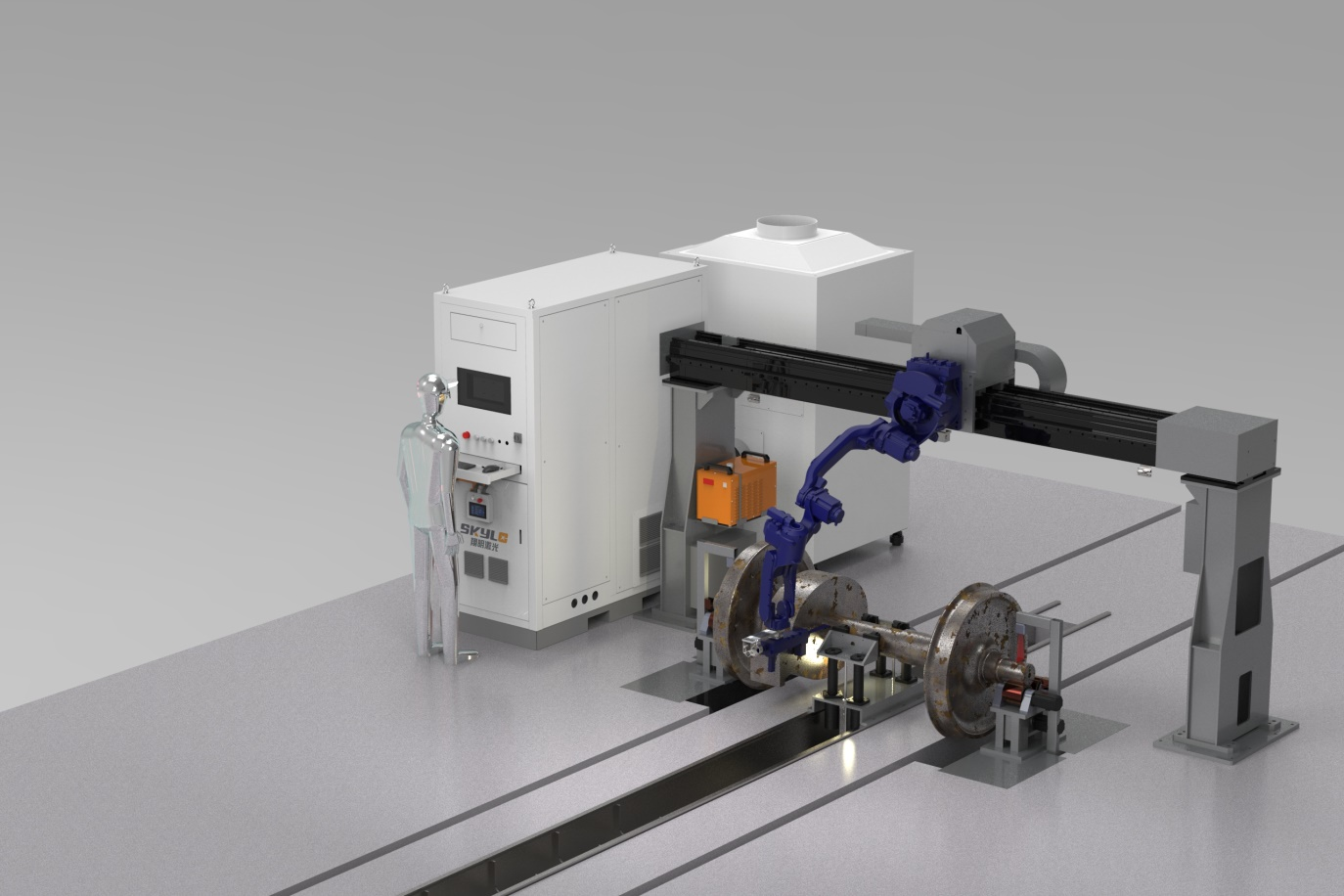 Fully Automated Laser Cleaning Equipment For Train Wheelset
